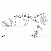 Схема узла: Труба водная для Honda VT1100 Shadow Aero