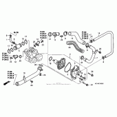 Схема вузла: Водяний насос для Honda VTX1800