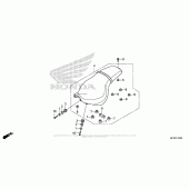 Схема вузла: Сидіння 1 для Honda VT1300 Stateline