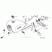 Схема узла: Топливный бак для Honda VF750 Magna