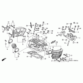 Схема узла: Rear головка цилиндра для Honda VT750 Black Widow