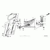 Схема узла: Задний тормозной цилиндр для Honda GL1800 Gold Wing