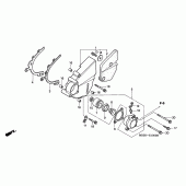 Схема вузла: Left cover для Honda VTR1000 Firestorm