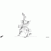 Схема вузла: Front Brake Hose (Std) для Honda GL1800 Gold Wing Valkyrie