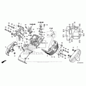 Схема вузла: Передня клапанна кришка для Honda VT1300 Fury