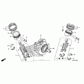 Схема вузла: Колінчастий вал & Поршень для Honda VT1300 Interstate
