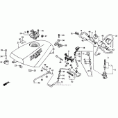 Схема вузла: Паливний бак для Honda NT650 Hawk GT