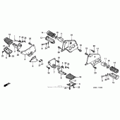 Схема узла: Подножки для Honda GL1500 Valkyrie Deluxe