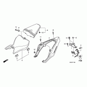 Схема вузла: Сидіння & Бічний обтічник для Honda CB1000 CB1000R