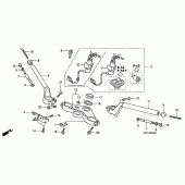 Схема вузла: Верхня траверса & Кліпон керма для Honda CBR125