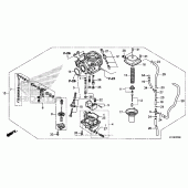 Схема вузла: Карбюратор для Honda CMX250 Rebel