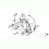 Схема узла: Правая крышка картера для Honda CBR600 CBR600RR