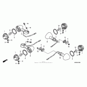Схема узла: Поворотники для Honda VT750 Shadow Spirit