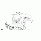 Схема вузла: Переднє крило для Honda NC700
