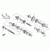 Схема вузла: Трансмісія для Honda VT750 Shadow Spirit