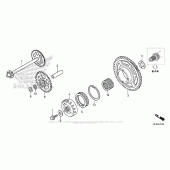 Схема вузла: Привід стартера для Honda CB1000 CB1000R