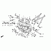 Схема вузла: Рама (CRF450R5,6,7,8) для Honda CRF450 CRF450R