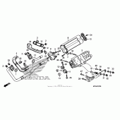 Схема вузла: Вихлопна система для Honda VT1300 Sabre