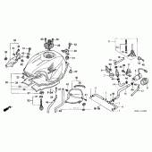 Схема вузла: Паливний бак для Honda CBR600 CBR600F4