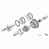 Схема узла: Сцепление для Honda CBR600