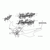 Схема вузла: Label read the manual (NX500P / R / 650P / R) для Honda NX650 Dominator