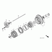 Схема узла: Сцепление для Honda CBR1000 CBR1000F