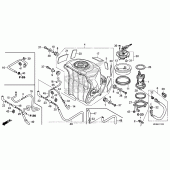 Схема вузла: Паливний бак + паливний насос для Honda CBR1000 CBR1000RR Fireblade