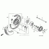 Схема вузла: Заднє колесо для Honda CMX250 Rebel