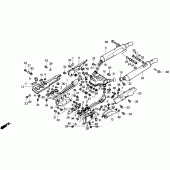 Схема узла: Exhaust muffler except se для Honda GL1500 Gold Wing Aspencade