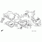 Схема вузла: Повітряний фільтр для Honda NT650 Deauville