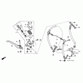Схема вузла: Передній гальмівний циліндр для Honda CBR1000 CBR1000F