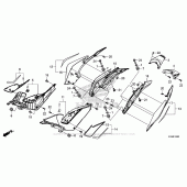 Схема вузла: Side Cover + Rear Cowl для Honda CBR300R