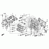 Схема вузла: Головка циліндра для Honda FJS400 Silver Wing