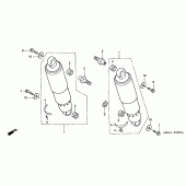 Схема вузла: Задня підвіска для Honda VTX1300