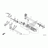 Схема вузла: Gearshift drum (1) для Honda NC700
