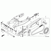 Схема вузла: Задній важіль (Маятник) для Honda CB600F Hornet