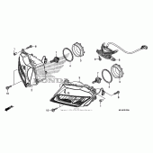 Схема вузла: Фара для Honda CBR600 CBR600RR