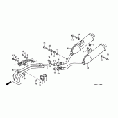 Схема вузла: Вихлопна система для Honda NX500 Dominator