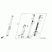 Схема узла: Вилка передней оси для Honda CB750 Nighthawk