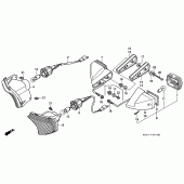 Схема вузла: Поворотники для Honda CBR1000 CBR1000F
