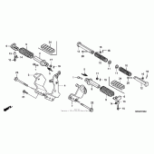 Схема вузла: Підніжки для Honda VTX1300
