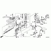 Схема узла: Передний тормозной цилиндр (2) для Honda CBR1000 CBR1000RR (ABS) Fireblade