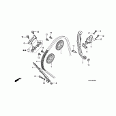 Схема вузла: Ланцюг ГРМ & Натяжник & Заспокоювач для Honda CB1000 CB1000R