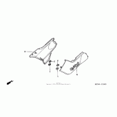 Схема узла: Боковой обтекатель для Honda CB750 Nighthawk