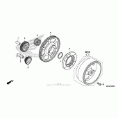 Схема узла: Привод стартера для Honda NC700