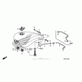 Схема вузла: Паливний бак для Honda VT1300 Fury