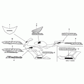 Схема узла: Stripe/mark (1) для Honda CBR1000 CBR1000RR Fireblade