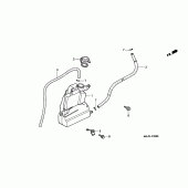 Схема узла: Резервный бак (ST1100) для Honda ST1100 Pan-European
