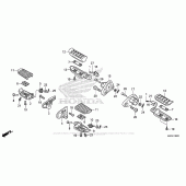 Схема вузла: Підніжки для Honda GL1800 Gold Wing F6B Bagger