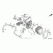 Схема узла: Воздушный фильтр для Honda VTX1300